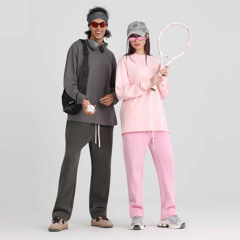 Mens Casual 100%Cotton Long Sleeve Sweatshirts T240302