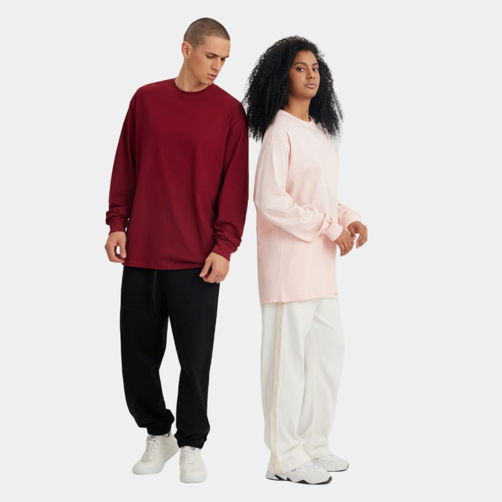 Mens Casual 100%Cotton Long Sleeve Sweatshirts T240302