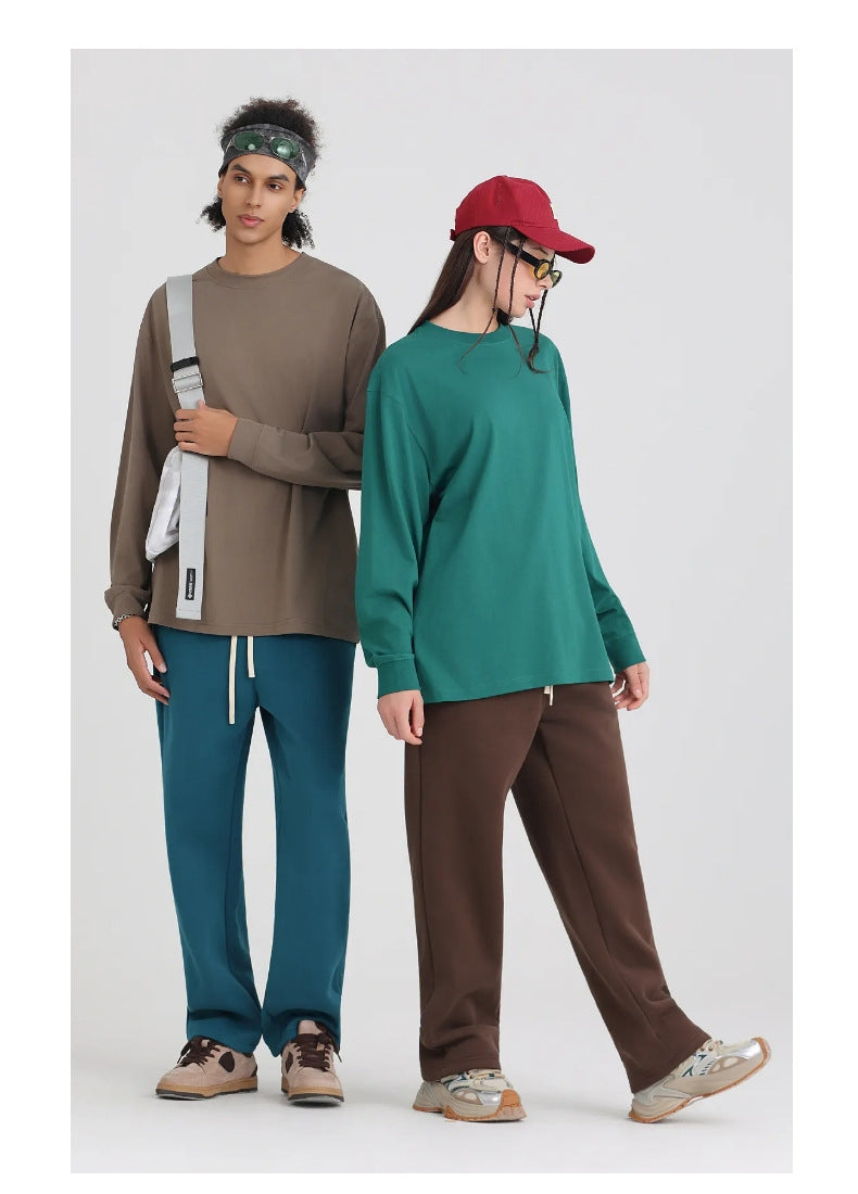 Mens Casual 100%Cotton Long Sleeve Sweatshirts T240302