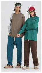 Mens Casual 100%Cotton Long Sleeve Sweatshirts T240302
