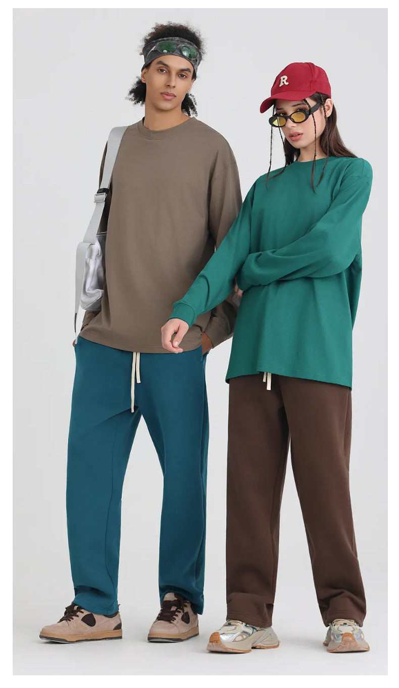 Mens Casual 100%Cotton Long Sleeve Sweatshirts T240302