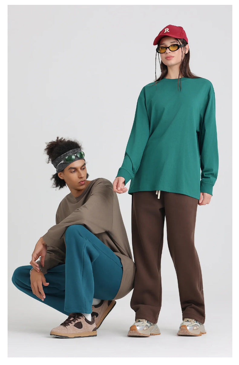 Mens Casual 100%Cotton Long Sleeve Sweatshirts T240302