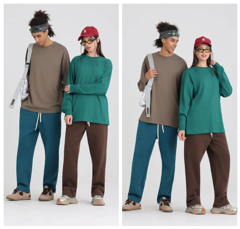 Mens Casual 100%Cotton Long Sleeve Sweatshirts T240302