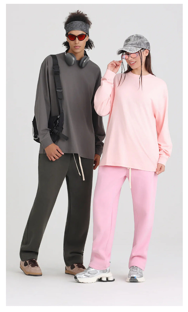 Mens Casual 100%Cotton Long Sleeve Sweatshirts T240302