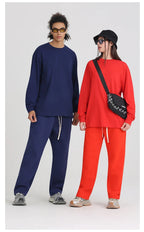 Mens Casual 100%Cotton Long Sleeve Sweatshirts T240302