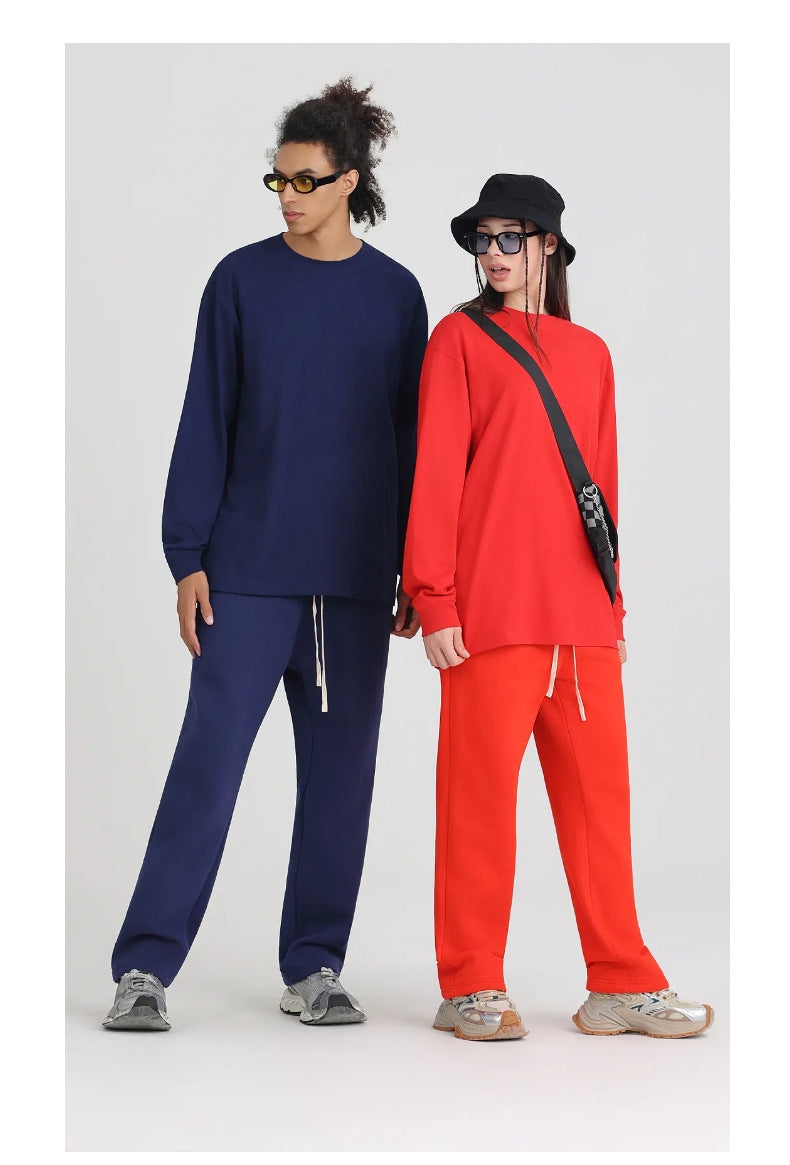 Mens Casual 100%Cotton Long Sleeve Sweatshirts T240302