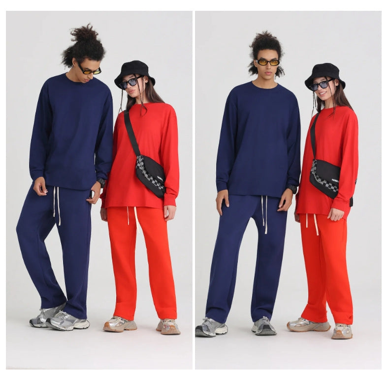 Mens Casual 100%Cotton Long Sleeve Sweatshirts T240302