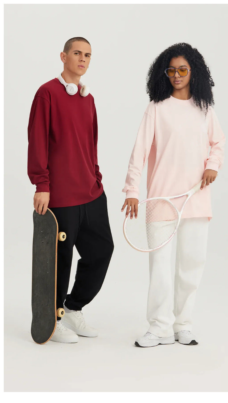 Mens Casual 100%Cotton Long Sleeve Sweatshirts T240302