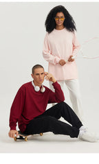 Mens Casual 100%Cotton Long Sleeve Sweatshirts T240302