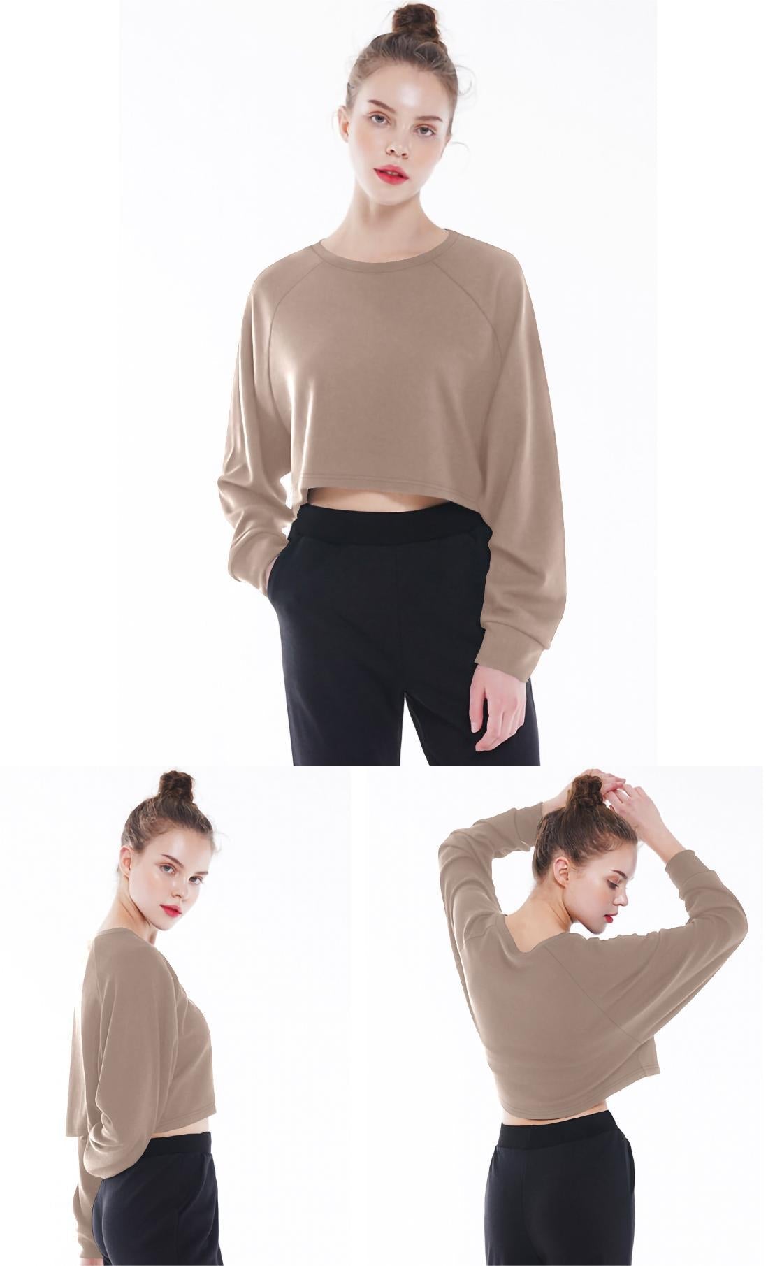 Womens Casual Sportswear 95%Cotton 25%Spandex Sweatshirt TC0023 print logo 36