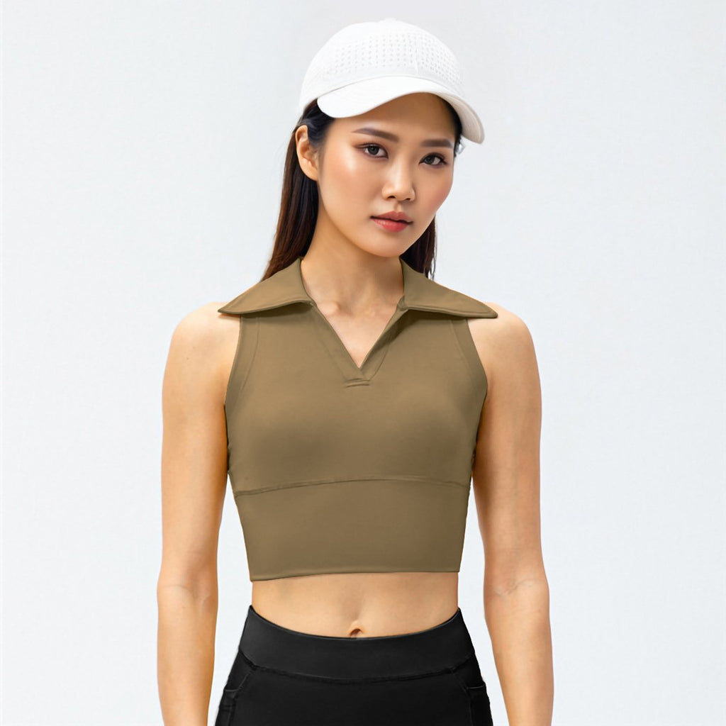 Womens Workout Sportswear 75%Nyolon 25%Spandex Tennis Set TD0201 - Tank Top print logo 33
