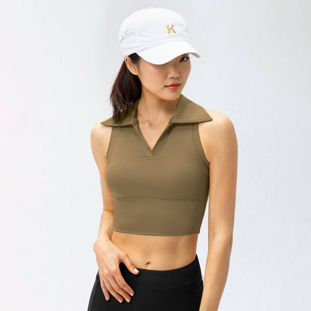 Womens Workout Sportswear 75%Nyolon 25%Spandex Tennis Set TD0201 - Tank Top print logo 34