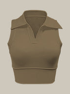 Womens Workout Sportswear 75%Nyolon 25%Spandex Tennis Set TD0201 - Tank Top print logo 5