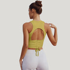 Womens Yoga Activewear 75%Nyolon 25%Spandex Tank Top TD0202 print logo 2