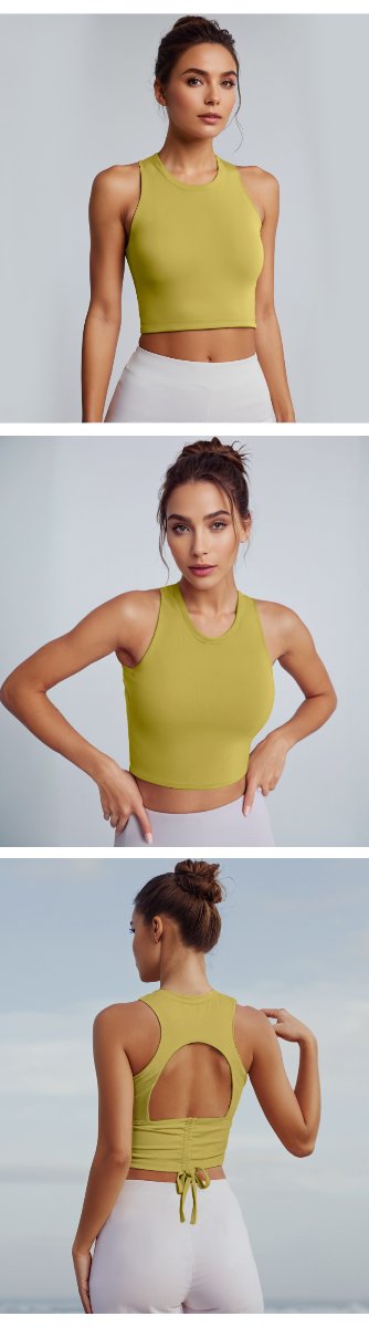 Womens Yoga Activewear 75%Nyolon 25%Spandex Tank Top TD0202 print logo 20