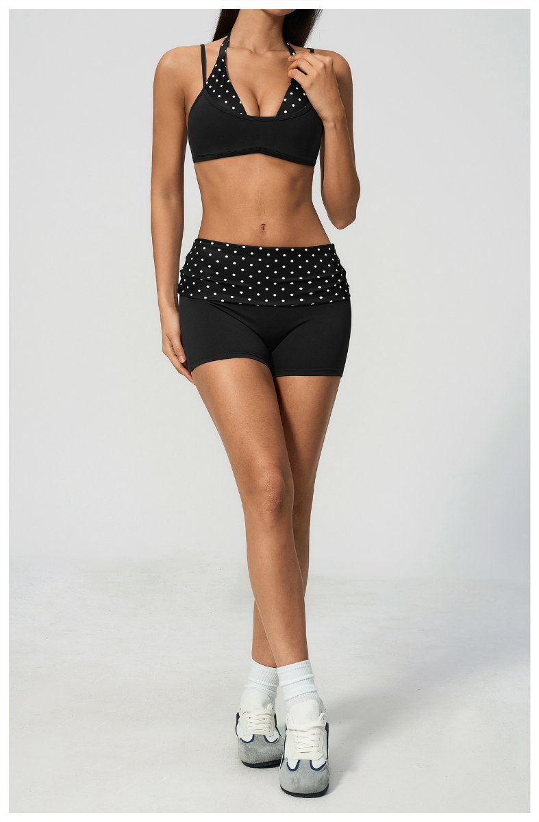 Womens Sports Workout 78%nylon 22%spandex Yoga Set TZ4549-1 - bra print logo 49