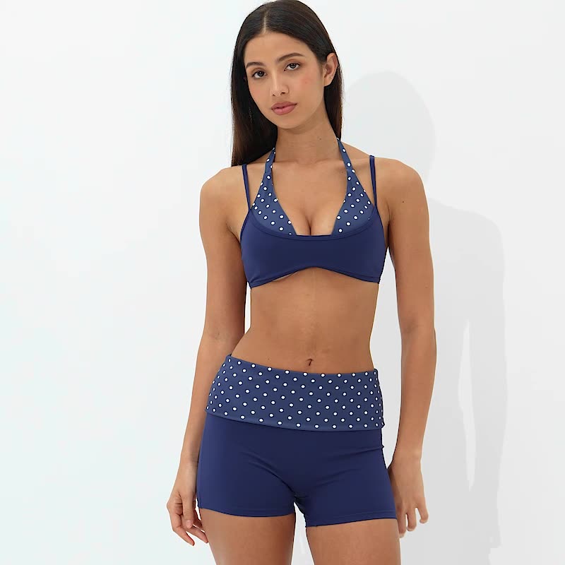 Womens Sports Workout 78%nylon 22%spandex Yoga Set TZ4549-1 - bra print logo 25