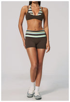 Womens Sports Workout 78%nylon 22%spandex Yoga Set TZ4549-1 - bra print logo 45