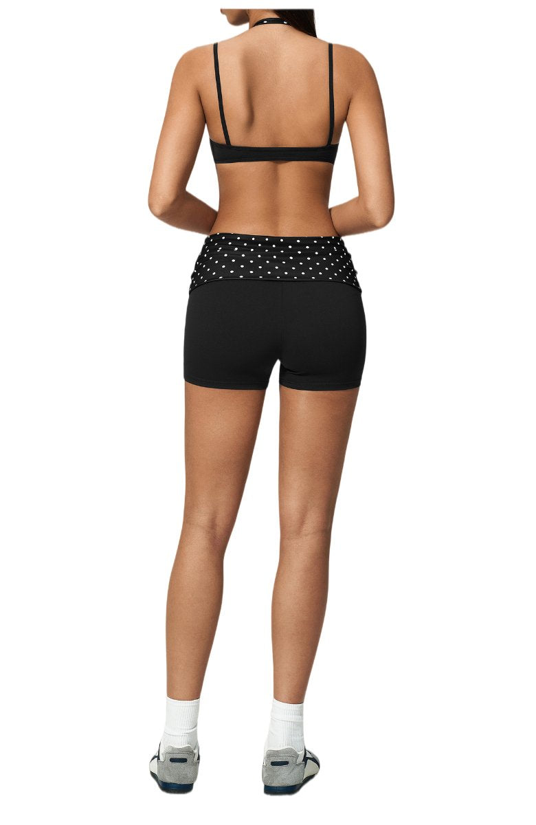 Womens Sports Workout 78%nylon 22%spandex Yoga Set TZ4549-1 - shorts print logo 52