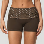 Womens Sports Workout 78%nylon 22%spandex Yoga Set TZ4549-1 - shorts print logo 14