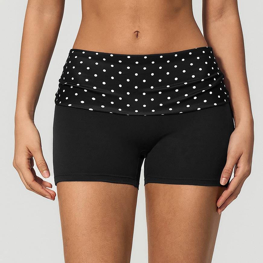 Womens Sports Workout 78%nylon 22%spandex Yoga Set TZ4549-1 - shorts print logo 2