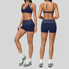 Womens Sports Workout 78%nylon 22%spandex Yoga Set TZ4549-1 - bra print logo 23