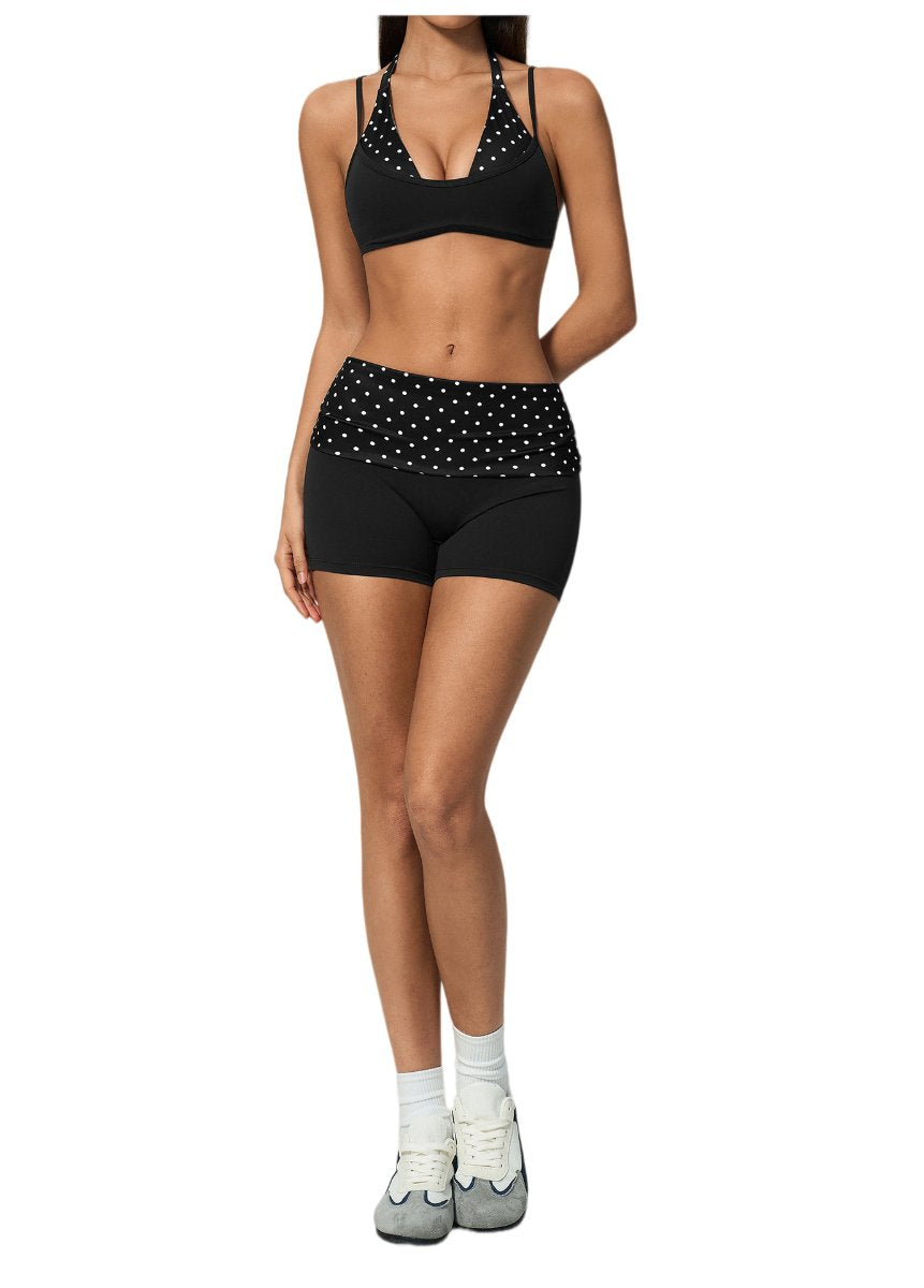 Womens Sports Workout 78%nylon 22%spandex Yoga Set TZ4549-1 - bra print logo 51