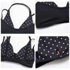 Womens Sports Workout 78%nylon 22%spandex Yoga Set TZ4549-1 - bra print logo 3