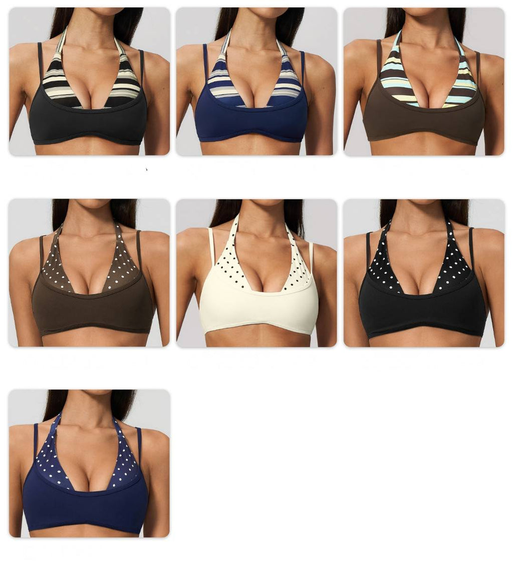 Womens Sports Workout 78%nylon 22%spandex Yoga Set TZ4549-1 - bra print logo 36