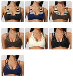 Womens Sports Workout 78%nylon 22%spandex Yoga Set TZ4549-1 - bra print logo 36
