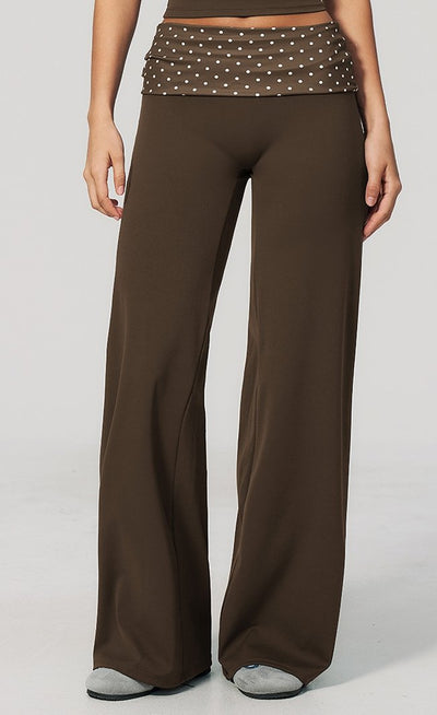 Womens Gym Training 78%nylon 22%spandex Yoga Set TZ4549-5 - flares pants