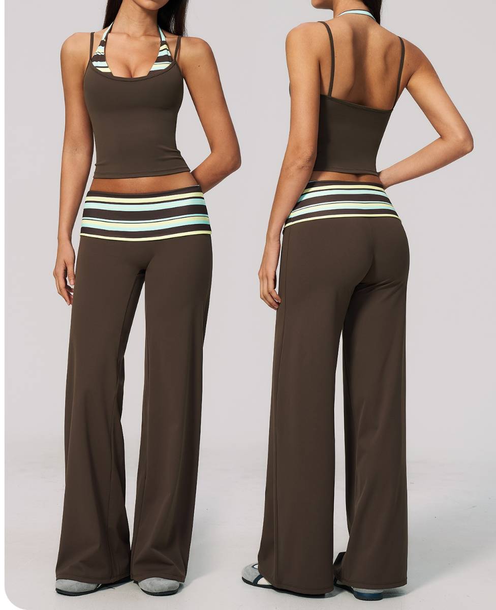 Womens Gym Training 78%nylon 22%spandex Yoga Set TZ4549-5 Set print logo 25