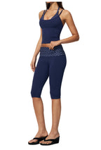 Womens Sports Fitness 78%nylon 22%spandex Yoga Set TZ4549-6 - Capri pants print logo 31