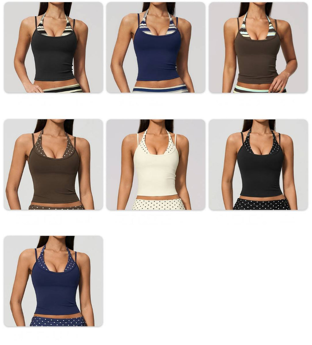 Womens Sports Fitness 78%nylon 22%spandex Yoga Set Capri pants TZ4549-6 Set print logo 29