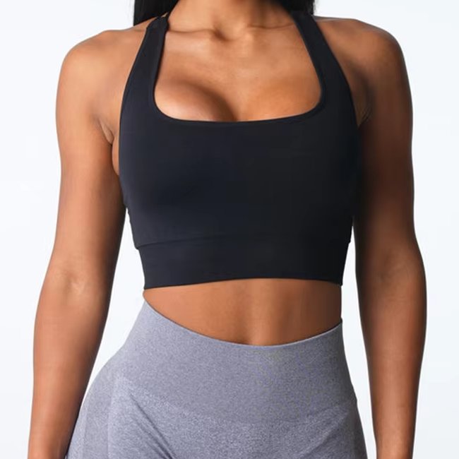 Womens Casual Fitness 94%Nylon 6%Spandex Sports Bra TZ9807 print logo 13