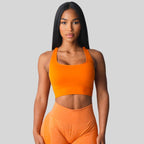 Womens Casual Fitness 94%Nylon 6%Spandex Sports Bra TZ9807 print logo 1