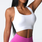 Womens Casual Fitness 94%Nylon 6%Spandex Sports Bra TZ9807 print logo 14