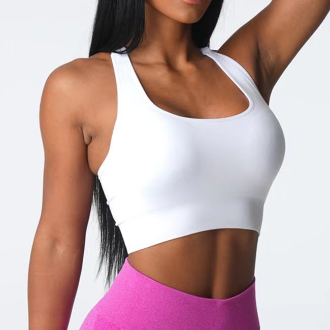 Womens Casual Fitness 94%Nylon 6%Spandex Sports Bra TZ9807 print logo 14