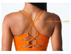 Womens Casual Fitness 94%Nylon 6%Spandex Sports Bra TZ9807 print logo 7