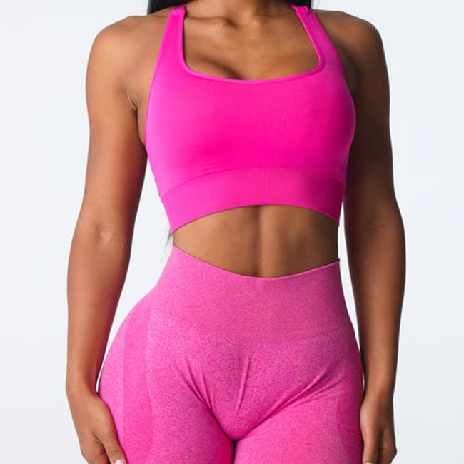Womens Casual Fitness 94%Nylon 6%Spandex Sports Bra TZ9807 print logo 16