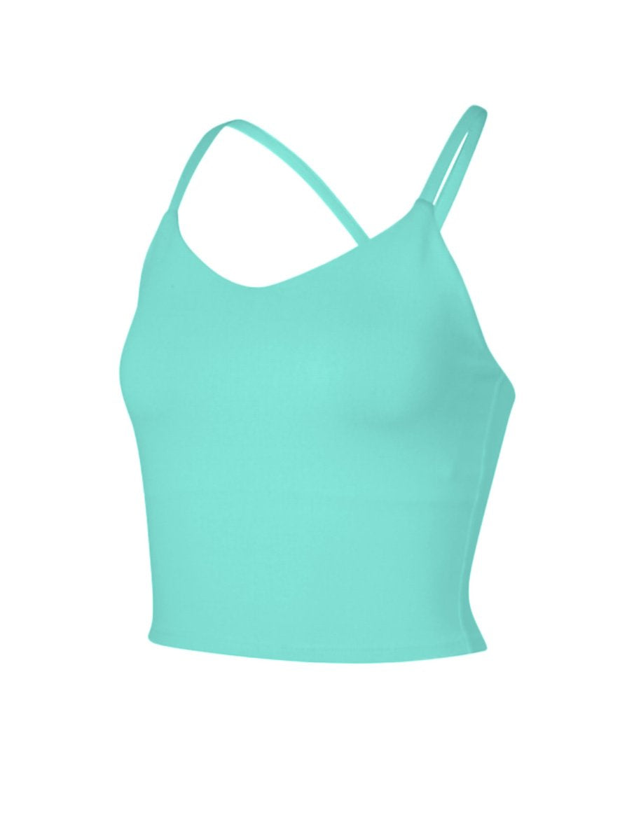 Womens Yoga Workout 75%Nyolon 25%Spandex Tank Top W0017 print logo 3