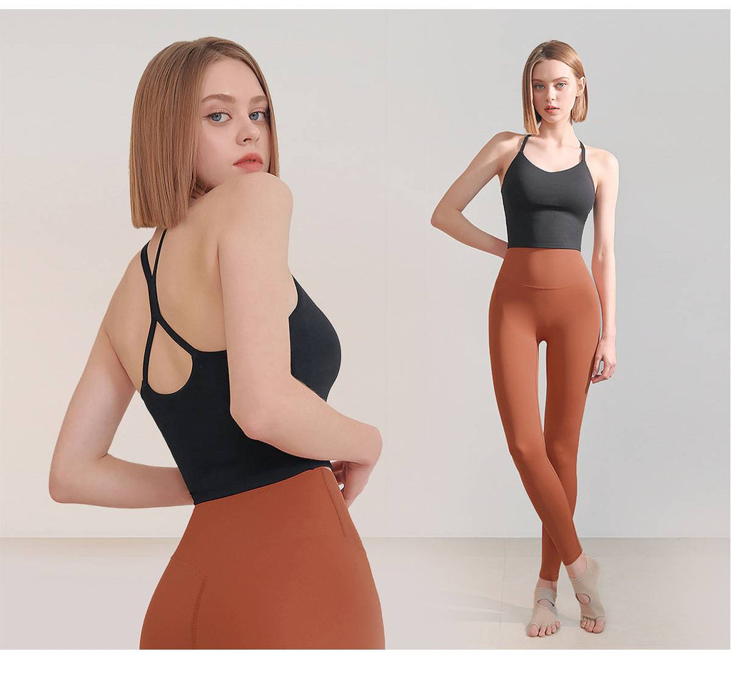 Womens Yoga Workout 75%Nyolon 25%Spandex Tank Top W0017 print logo 30