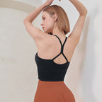 Womens Yoga Workout 75%Nyolon 25%Spandex Tank Top W0017 print logo 7