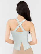 Womens Fitness Yoga 75%Nyolon 25%Spandex Tank Top W0031-1 print logo 24