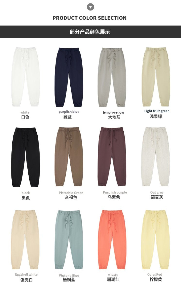 Mens Casual Oversized 100% Cotton Hoodie Set W1-W2-W3-K8 - joggers print logo 21