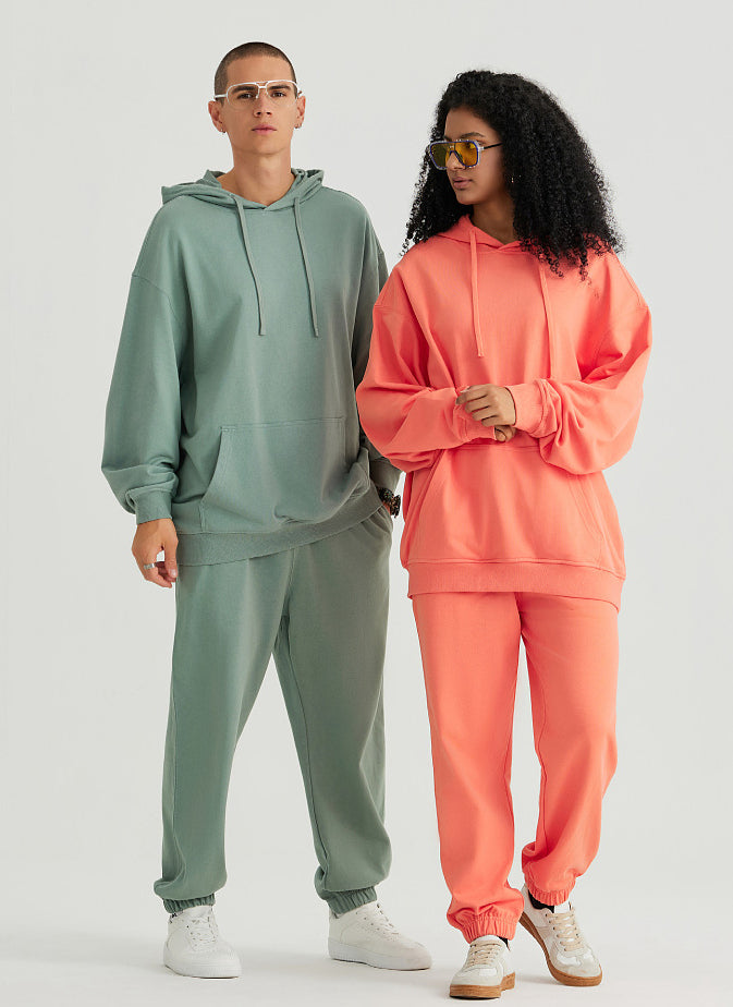 Mens Casual Oversized 100% Cotton Hoodie Set W1-W2-W3-K8