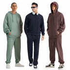 Mens Casual Oversized 100% Cotton Hoodie Set W1-W2-W3-K8