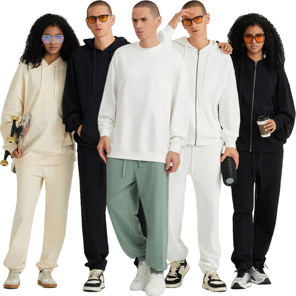 Mens Casual Oversized 100% Cotton Hoodie Set W1-W2-W3-K8