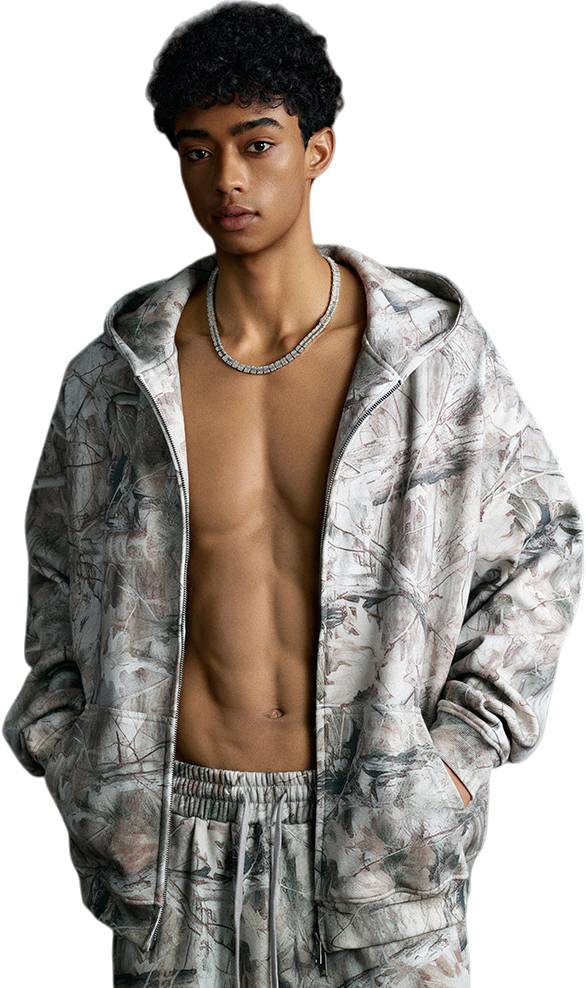 Mens Streetwear 68.5%Polyester 31.5%Cotton Zip Hoodie Sweatpants Set W25518+W25519+K25 print logo 10