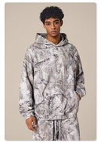 Mens Streetwear 68.5%Polyester 31.5%Cotton Hoodie Sweatpants Set W25518+W25519+K25 print logo 12